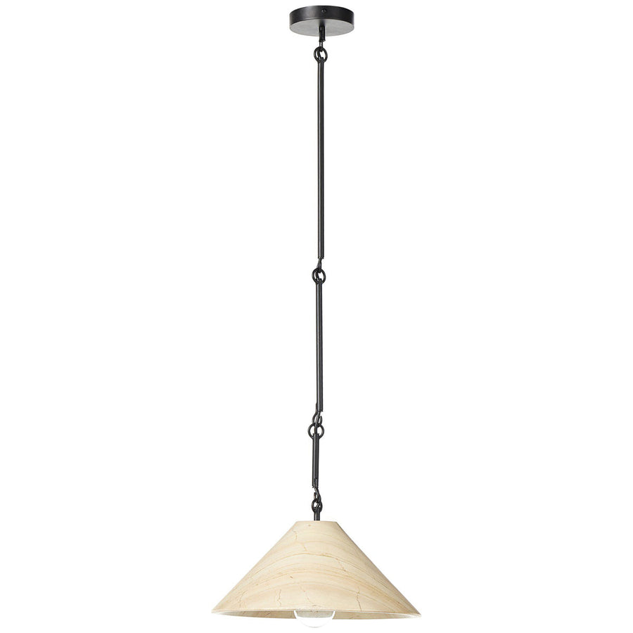 Four Hands Asher Concetta Pendant - Ecru Marble Solid