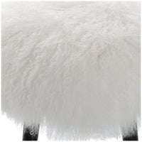 Uttermost Wooly Sheepskin Accent Stool