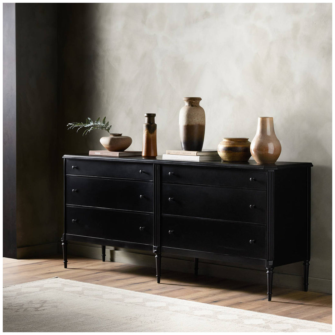 Four Hands Bolton Lendon 6-Drawer Dresser - Black