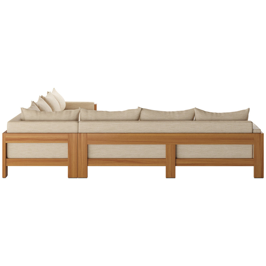 Four Hands Duvall Chapman Outdoor 3-Piece Sectional - Cream