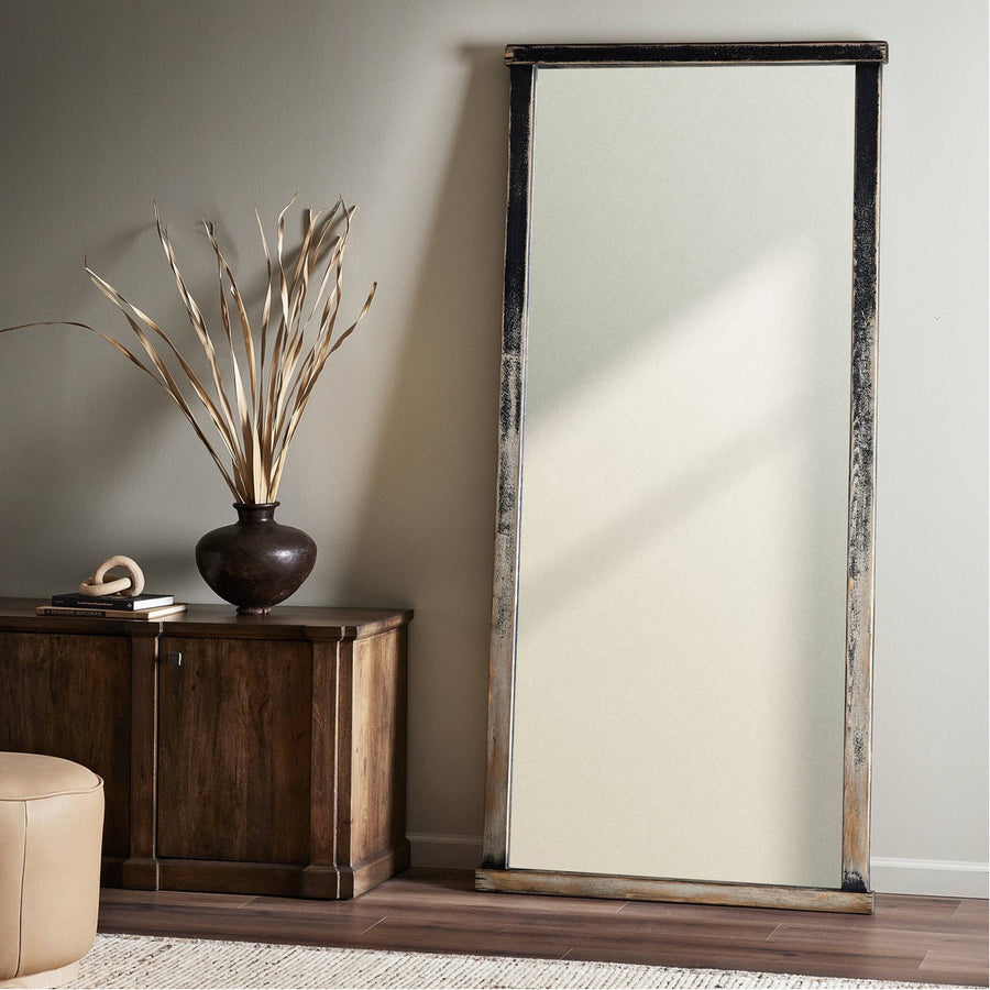 Four Hands Hitchens Floor Mirror - Worn Black