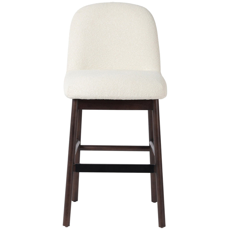 Four Hands Sora Armless Bar Stool - FIQA Boucle Cream