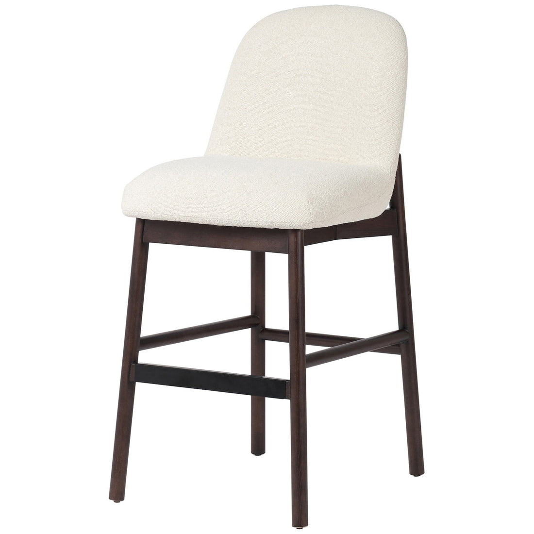 Four Hands Sora Armless Bar Stool - FIQA Boucle Cream