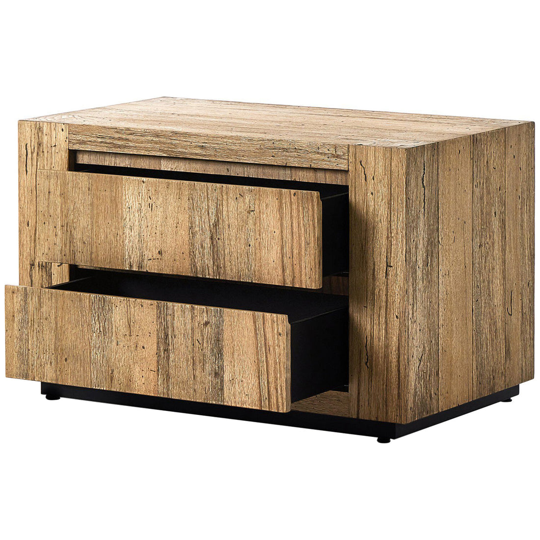 Four Hands Abaso Nightstand - Rustic Wormwood Oak