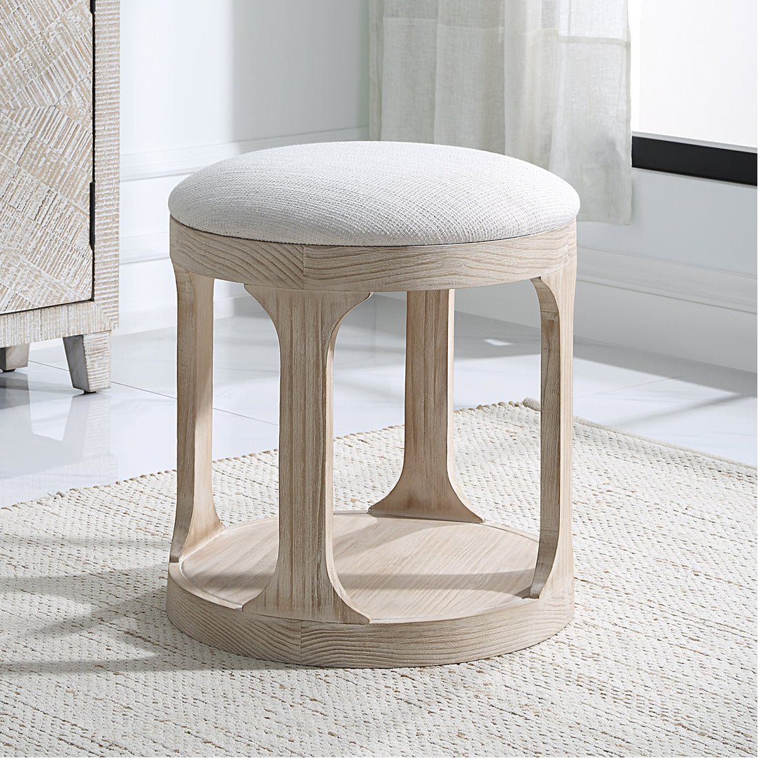 Uttermost Dennen Oak Ottoman