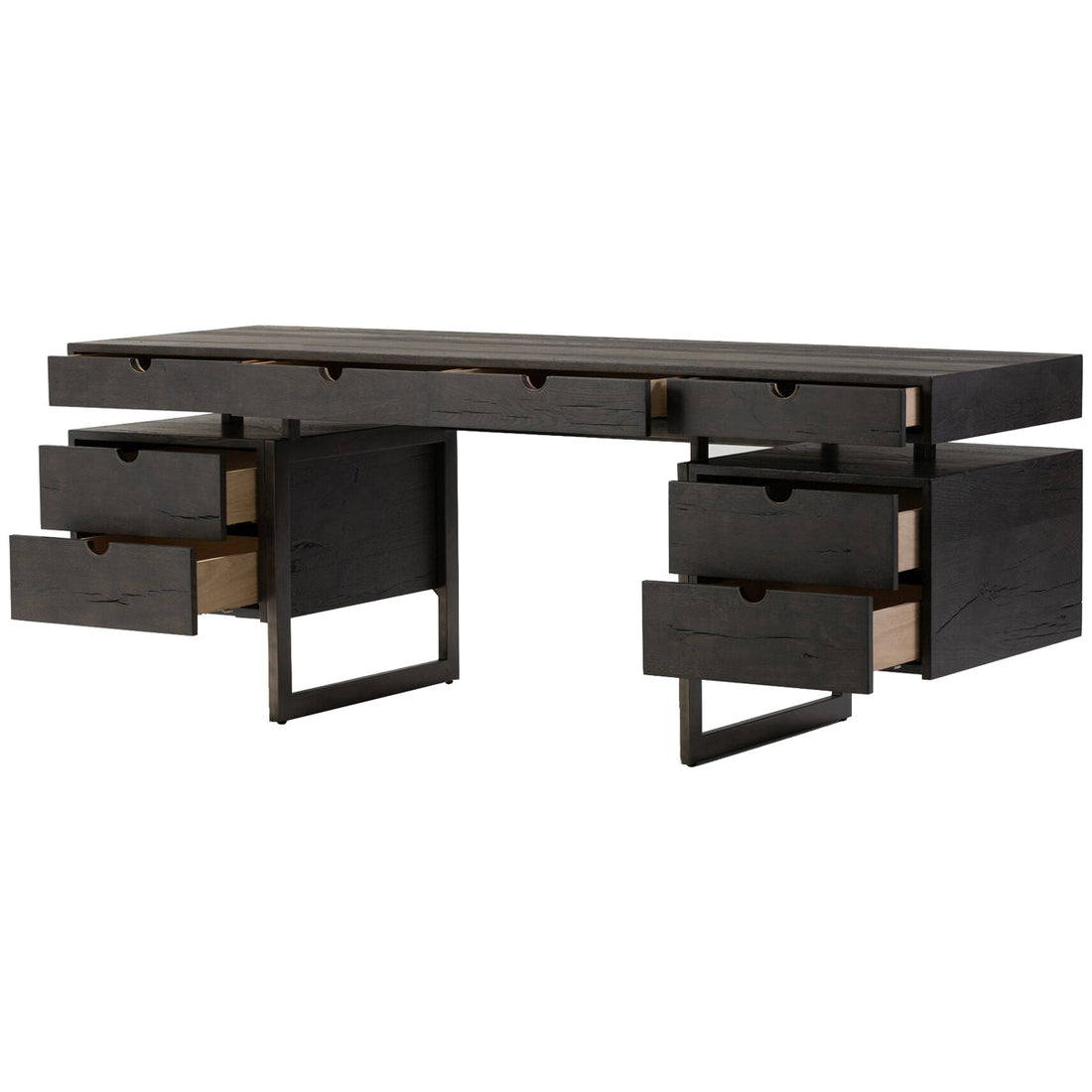 Four Hands Augusto Desk - Dark Espresso Reclaimed French Oak