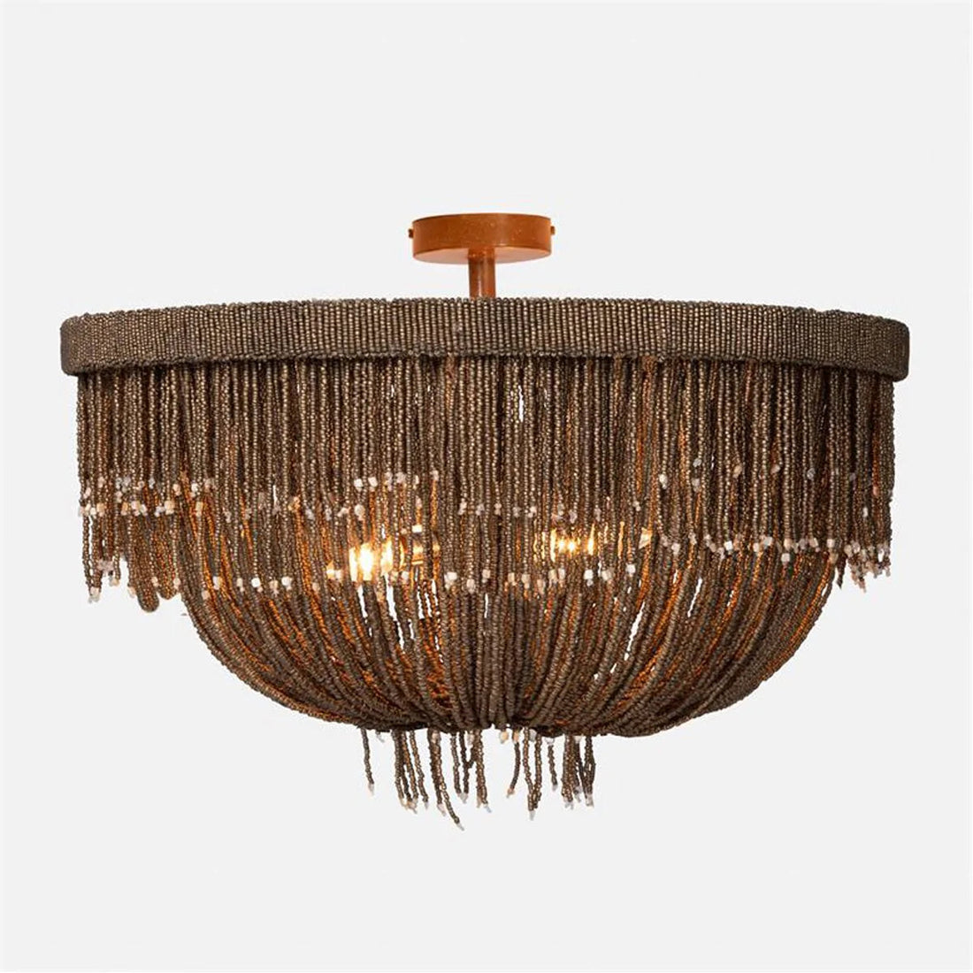 Made Goods Carmen Draped Coco Beads Semi-Flush Mount