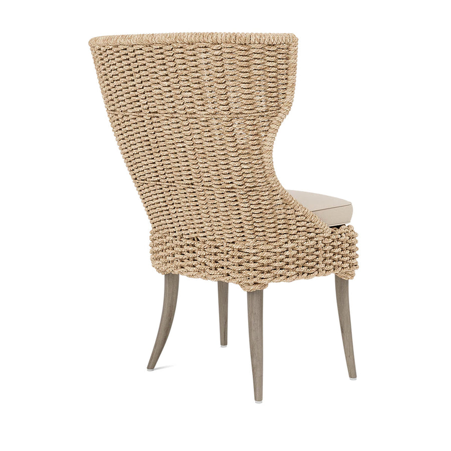 Made Goods Arla Faux Rope Outdoor Dining Chair in Alsek Fabric