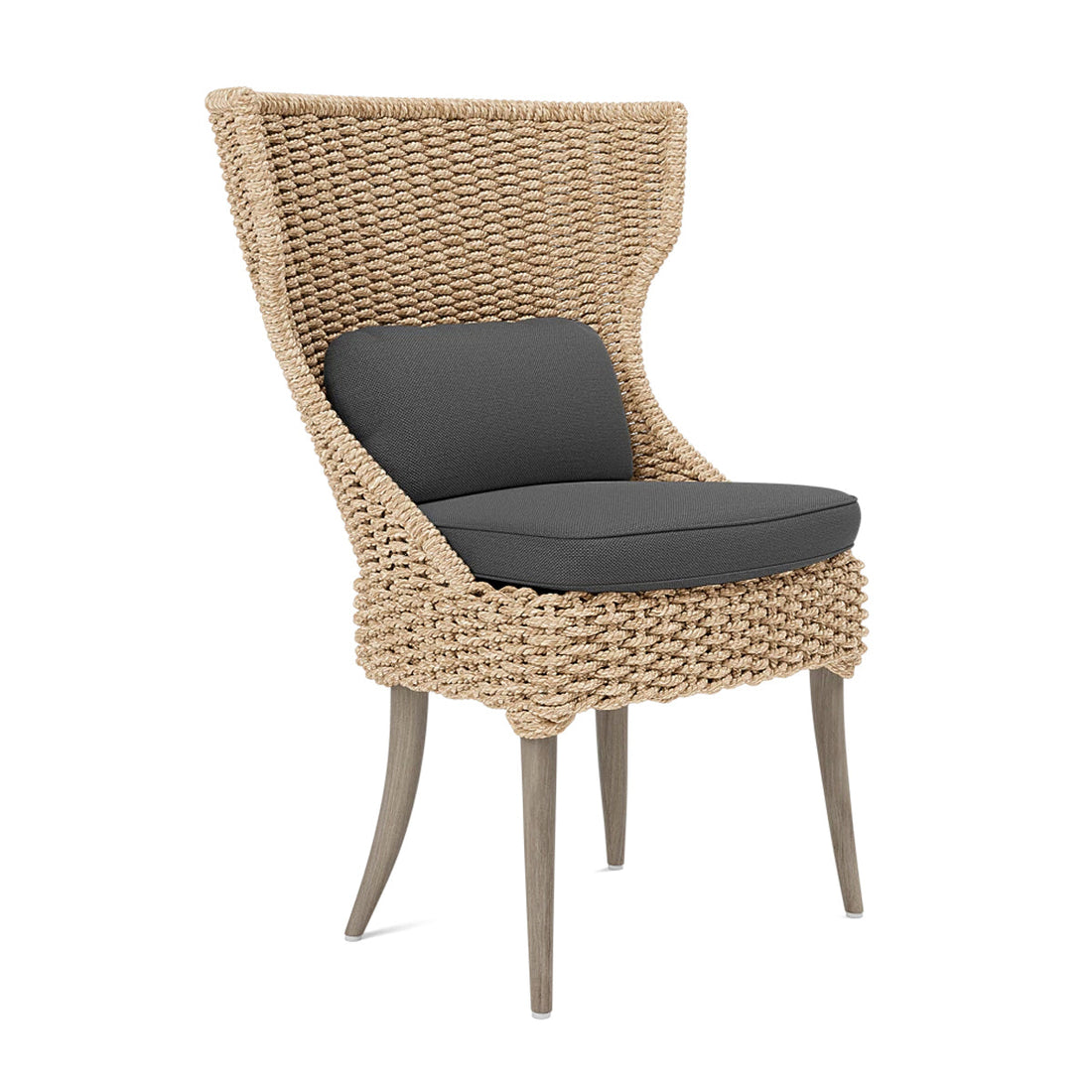 Made Goods Arla Faux Rope Outdoor Dining Chair in Alsek Fabric