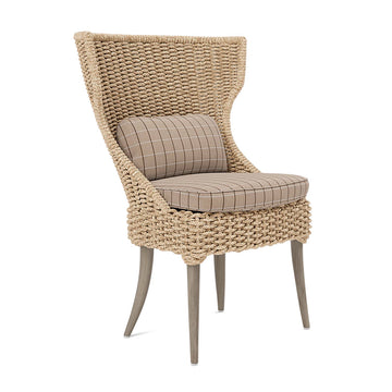 Made Goods Arla Faux Rope Outdoor Dining Chair in Clyde Fabric