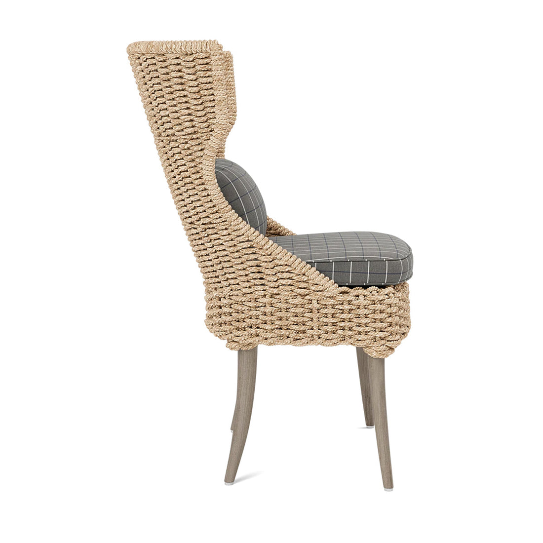 Made Goods Arla Faux Rope Outdoor Dining Chair in Clyde Fabric