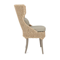 Made Goods Arla Faux Rope Outdoor Dining Chair in Garonne Leather