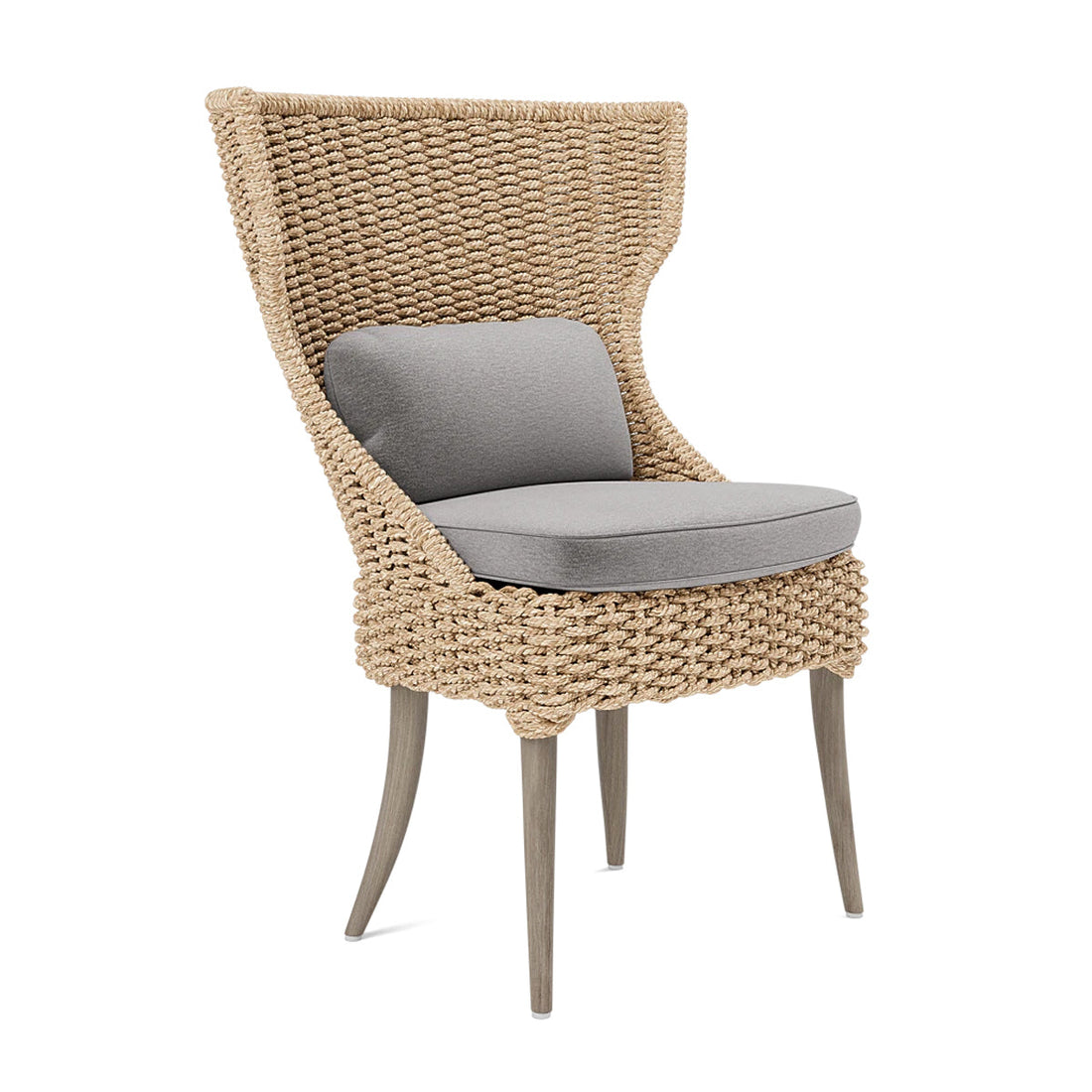 Made Goods Arla Faux Rope Outdoor Dining Chair in Havel Velvet