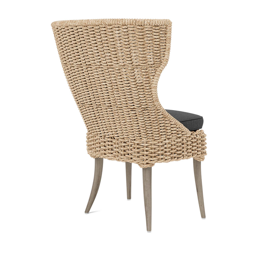 Made Goods Arla Faux Rope Outdoor Dining Chair in Pagua Fabric