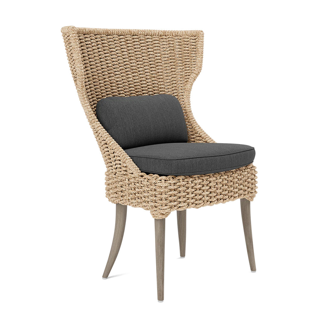 Made Goods Arla Faux Rope Outdoor Dining Chair in Pagua Fabric