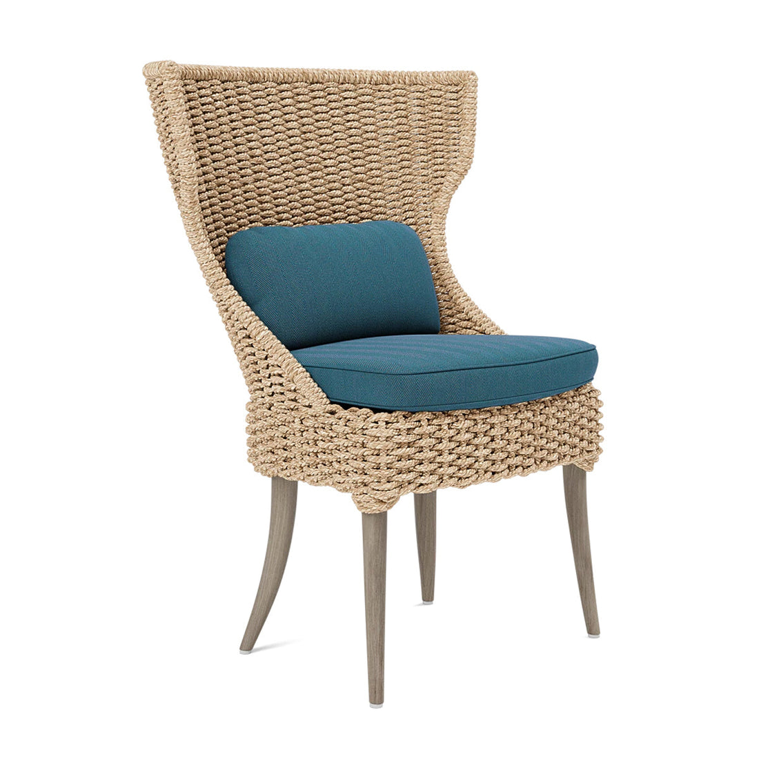 Made Goods Arla Faux Rope Outdoor Dining Chair in Pagua Fabric