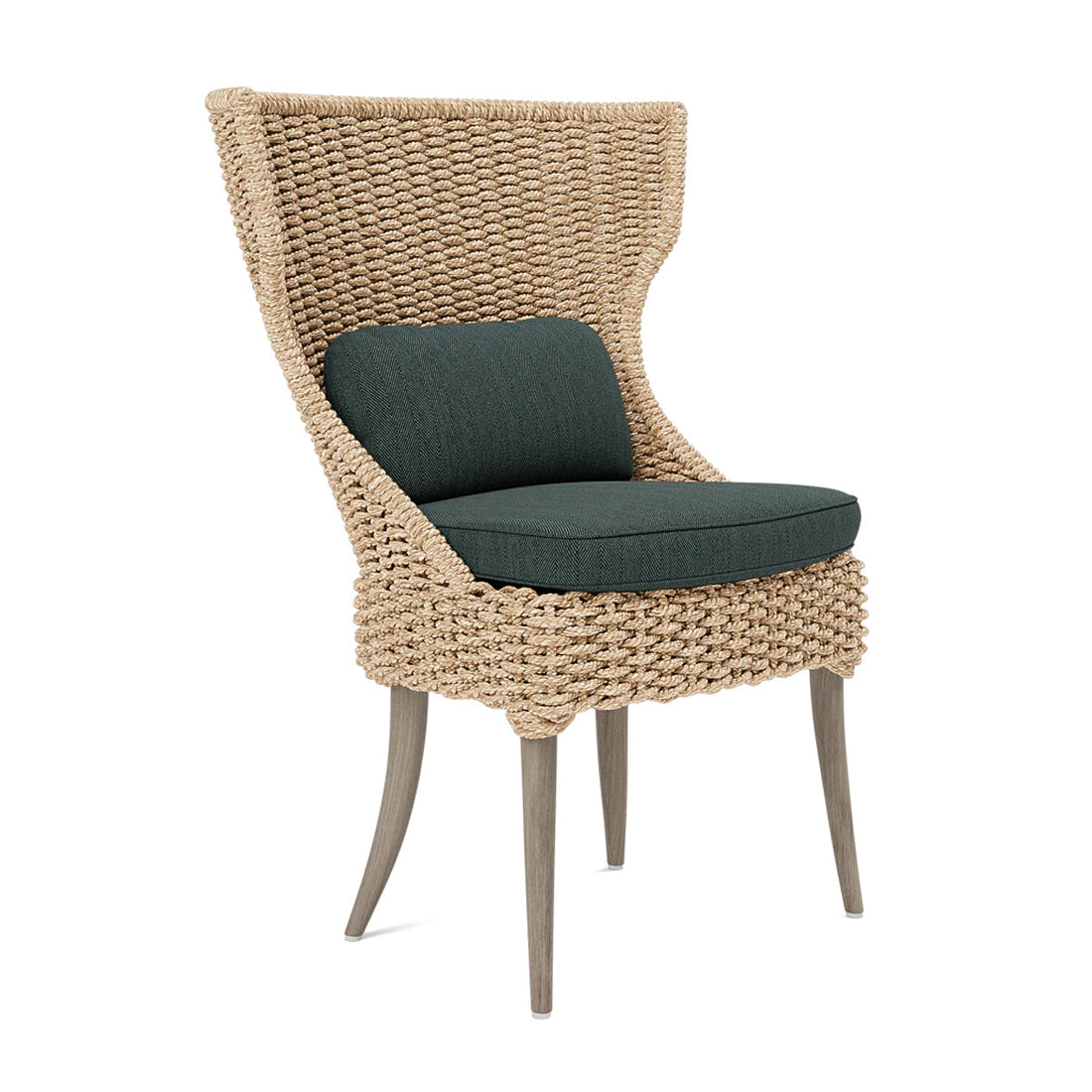 Made Goods Arla Faux Rope Outdoor Dining Chair in Pagua Fabric