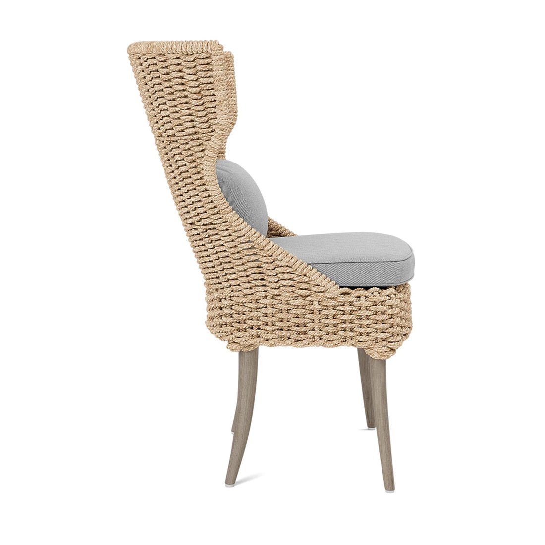 Made Goods Arla Faux Rope Outdoor Dining Chair in Pagua Fabric