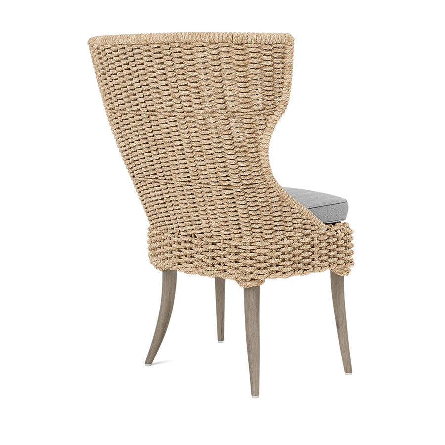 Made Goods Arla Faux Rope Outdoor Dining Chair in Pagua Fabric