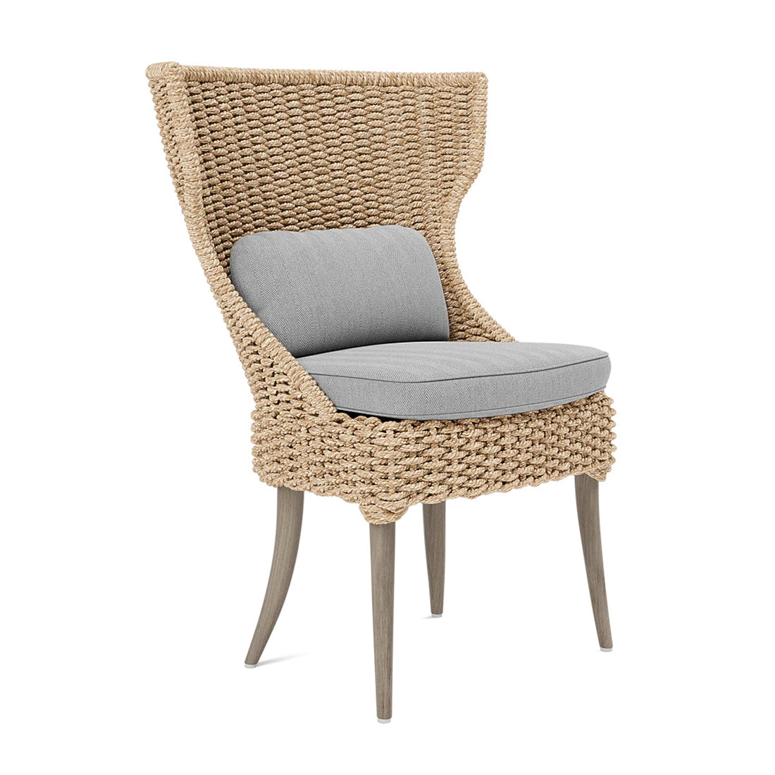 Made Goods Arla Faux Rope Outdoor Dining Chair in Pagua Fabric