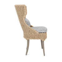 Made Goods Arla Faux Rope Outdoor Dining Chair in Volta Fabric