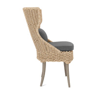 Made Goods Arla Faux Rope Outdoor Dining Chair in Weser Fabric