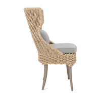 Made Goods Arla Faux Rope Outdoor Dining Chair in Weser Fabric