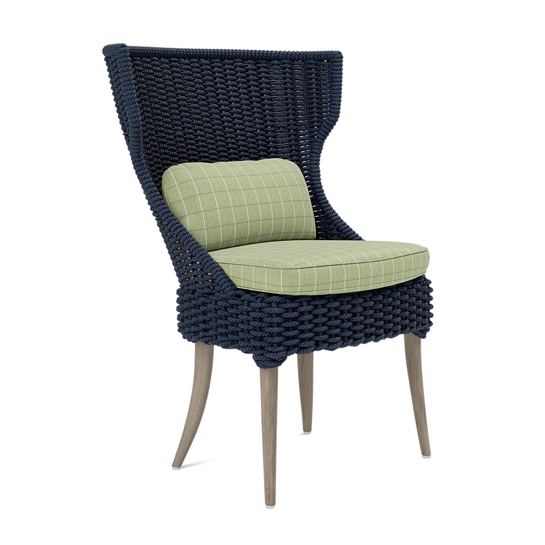 Made Goods Arla Faux Rope Outdoor Dining Chair in Clyde Fabric