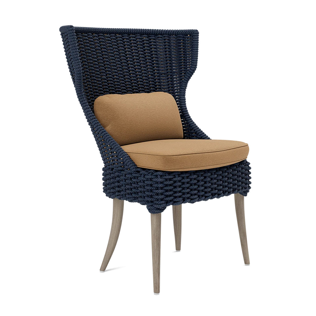 Made Goods Arla Faux Rope Outdoor Dining Chair in Havel Velvet