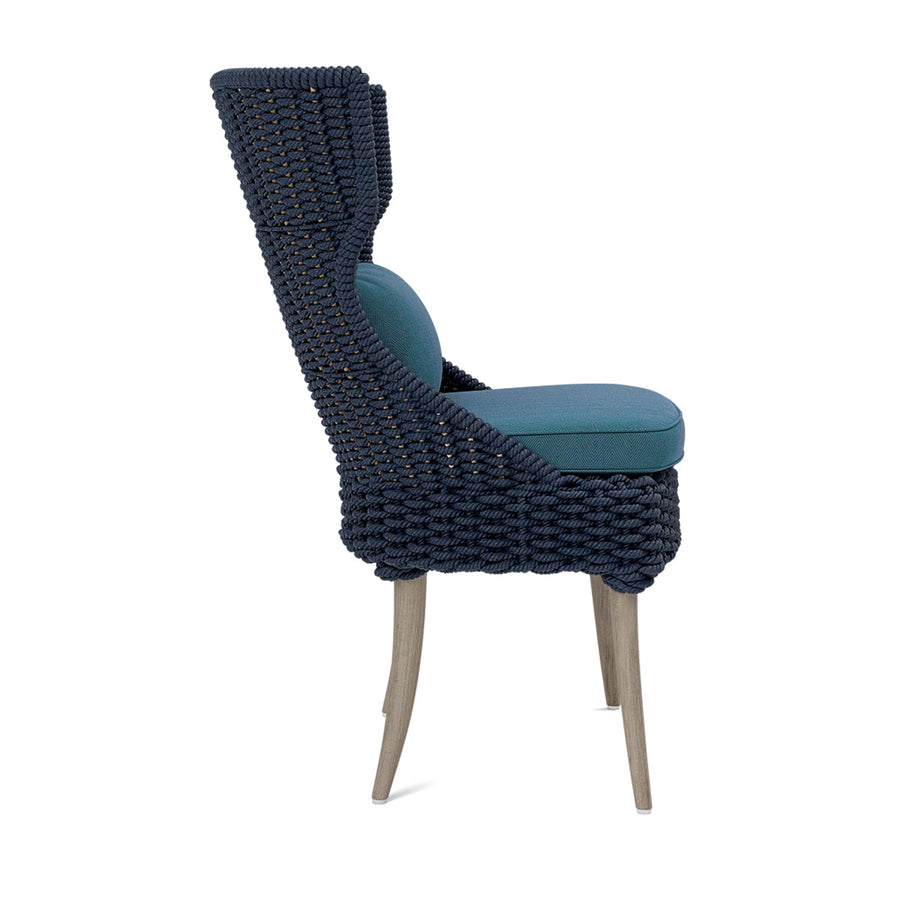 Made Goods Arla Faux Rope Outdoor Dining Chair in Pagua Fabric