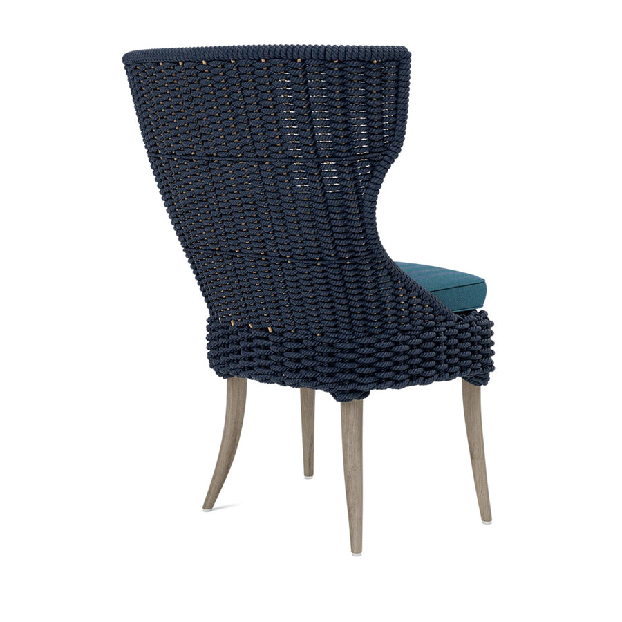 Made Goods Arla Faux Rope Outdoor Dining Chair in Pagua Fabric