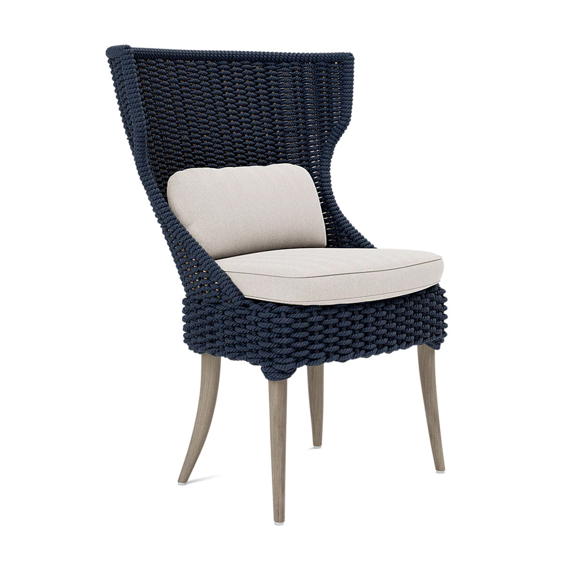 Made Goods Arla Faux Rope Outdoor Dining Chair in Pagua Fabric