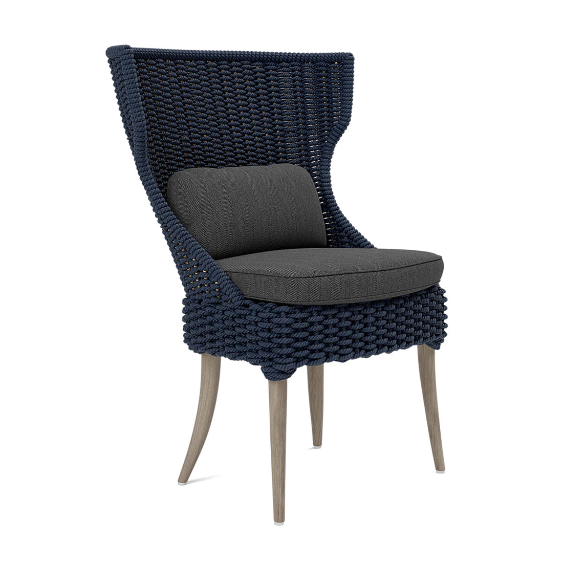 Made Goods Arla Faux Rope Outdoor Dining Chair in Pagua Fabric