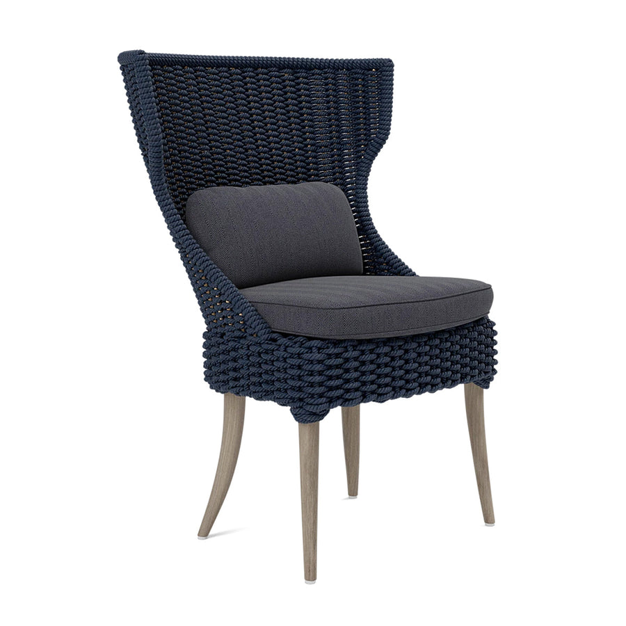 Made Goods Arla Faux Rope Outdoor Dining Chair in Pagua Fabric