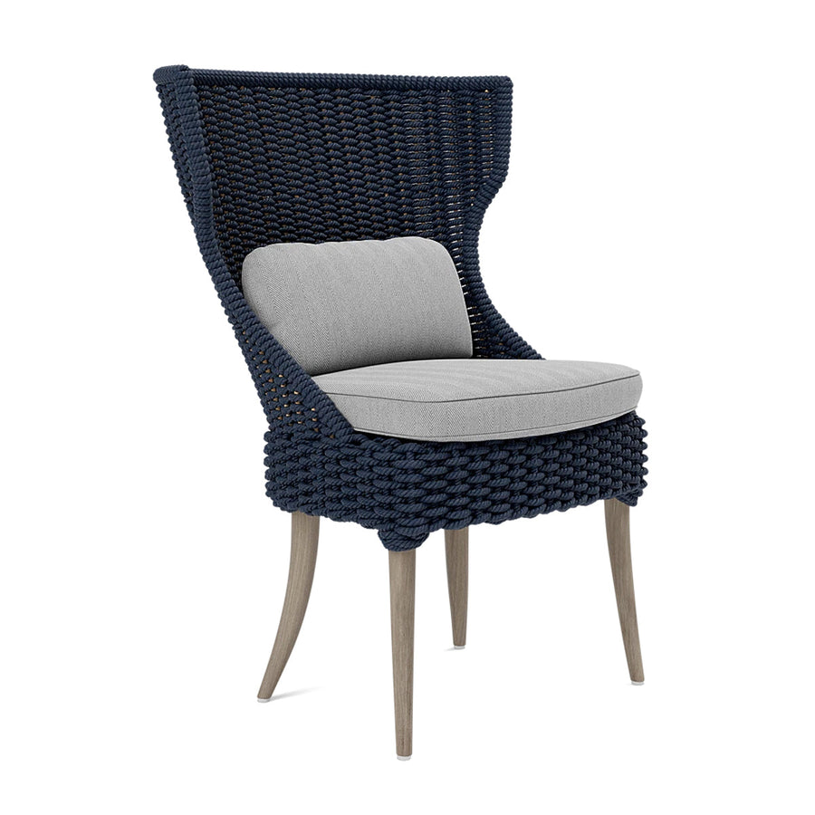 Made Goods Arla Faux Rope Outdoor Dining Chair in Pagua Fabric