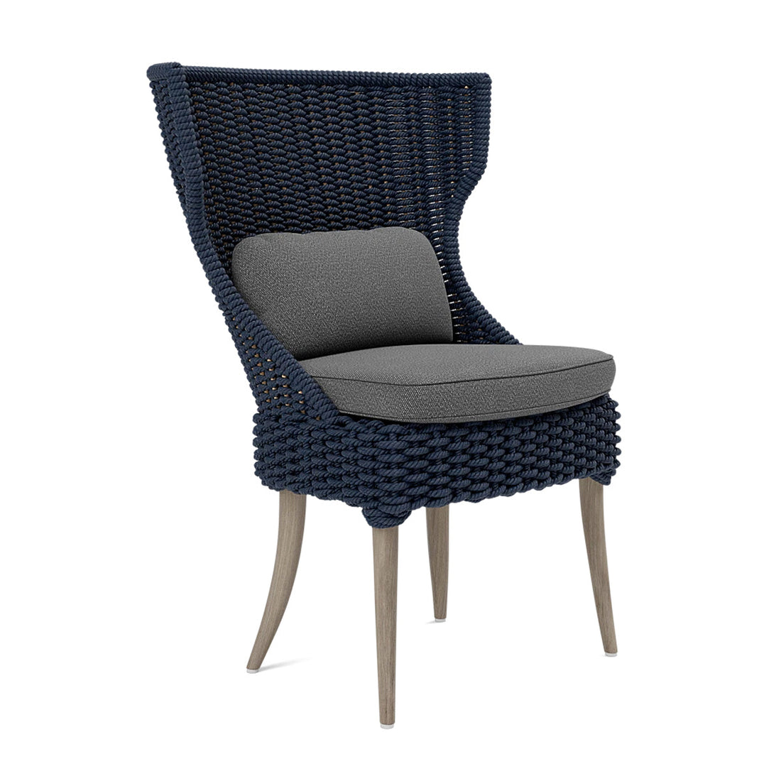 Made Goods Arla Faux Rope Outdoor Dining Chair in Weser Fabric