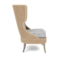 Made Goods Arla Wingback Outdoor Lounge Chair in Volta Fabric