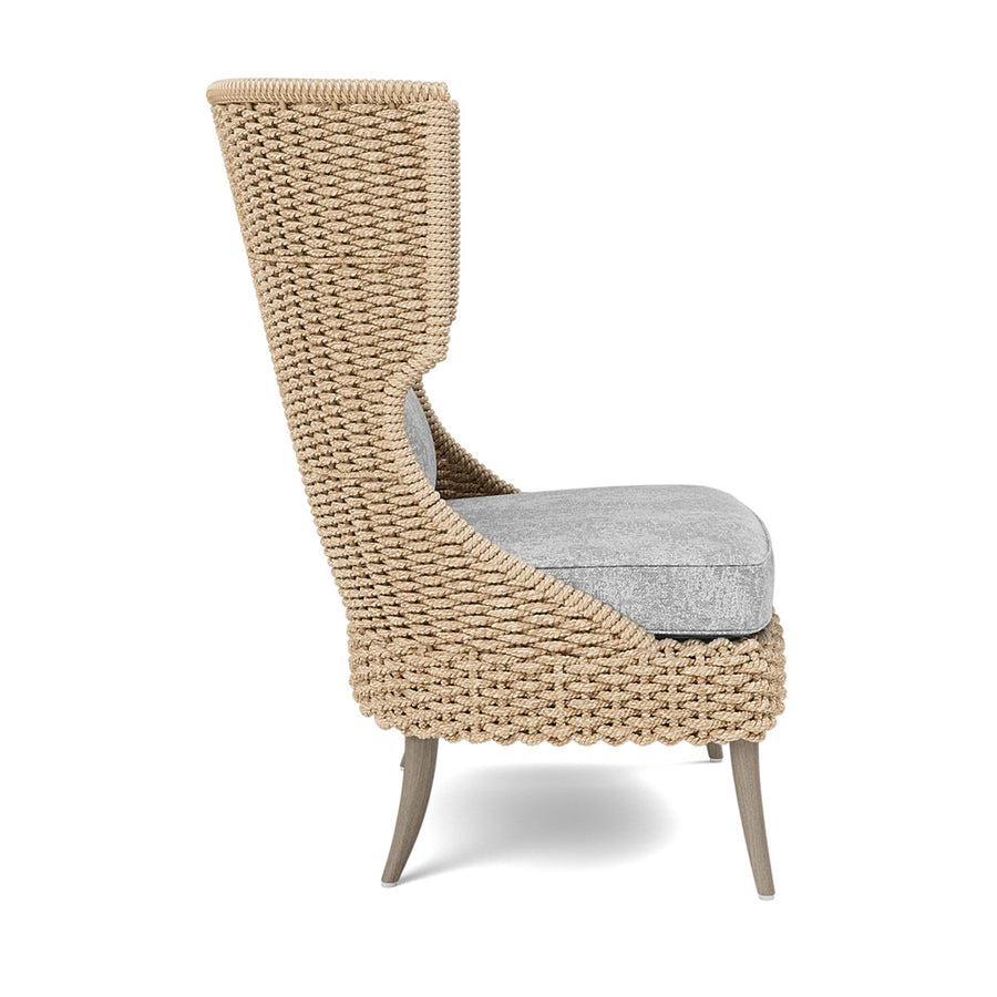 Made Goods Arla Wingback Outdoor Lounge Chair in Volta Fabric