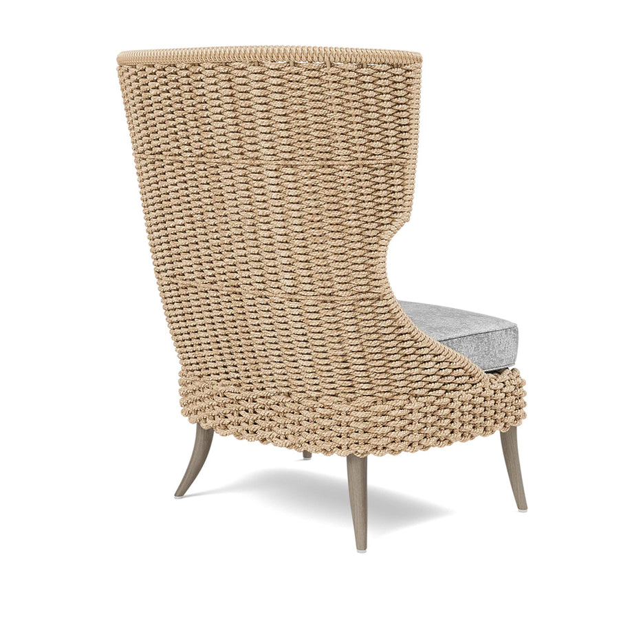 Made Goods Arla Wingback Outdoor Lounge Chair in Volta Fabric