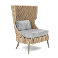 Made Goods Arla Wingback Outdoor Lounge Chair in Volta Fabric