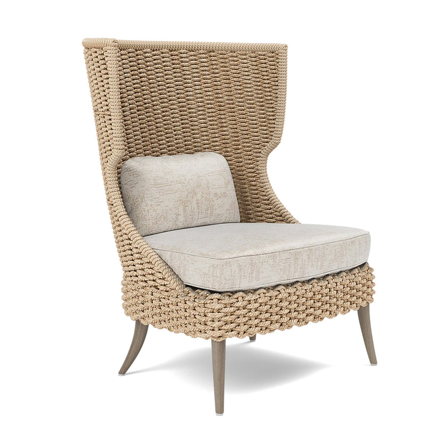 Made Goods Arla Wingback Outdoor Lounge Chair in Volta Fabric