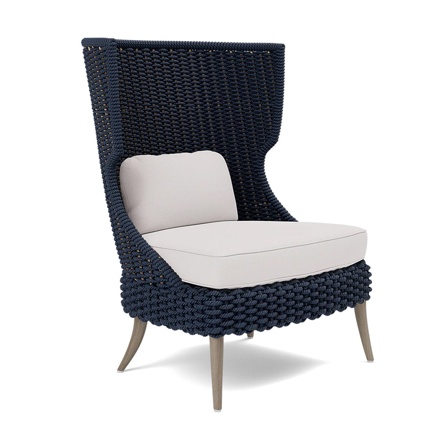 Made Goods Arla Wingback Outdoor Lounge Chair in Alsek Fabric