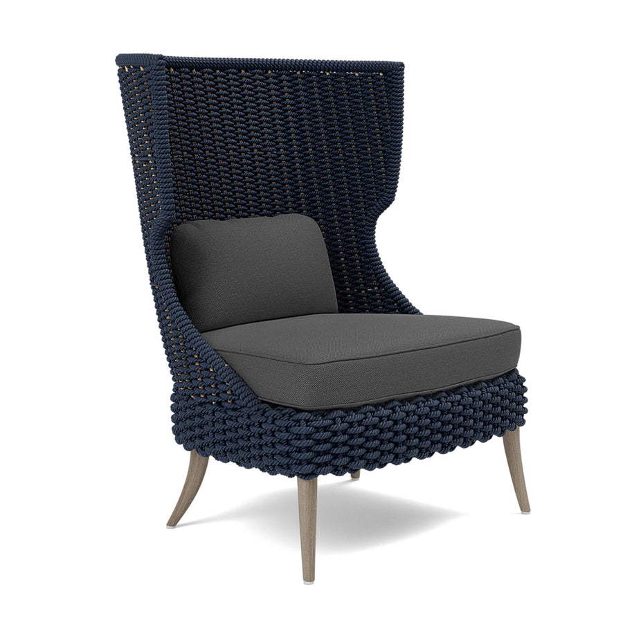 Made Goods Arla Wingback Outdoor Lounge Chair in Alsek Fabric