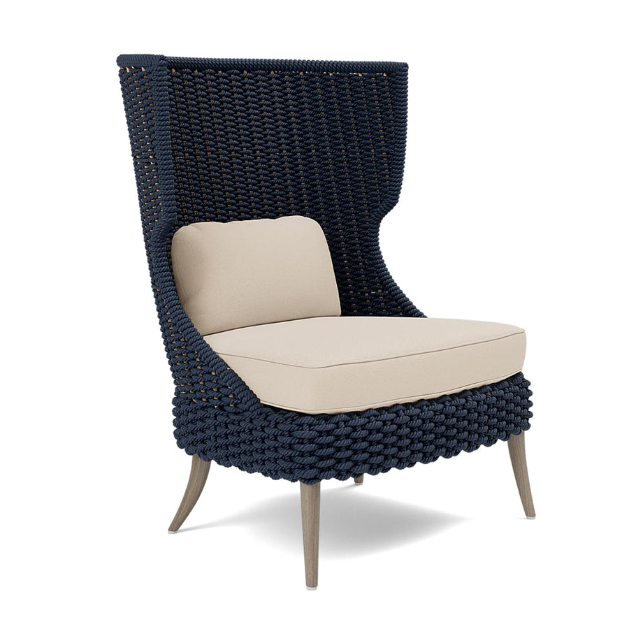 Made Goods Arla Wingback Outdoor Lounge Chair in Alsek Fabric