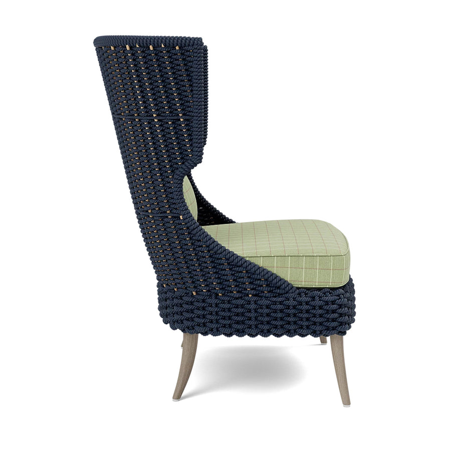 Made Goods Arla Wingback Outdoor Lounge Chair in Clyde Fabric