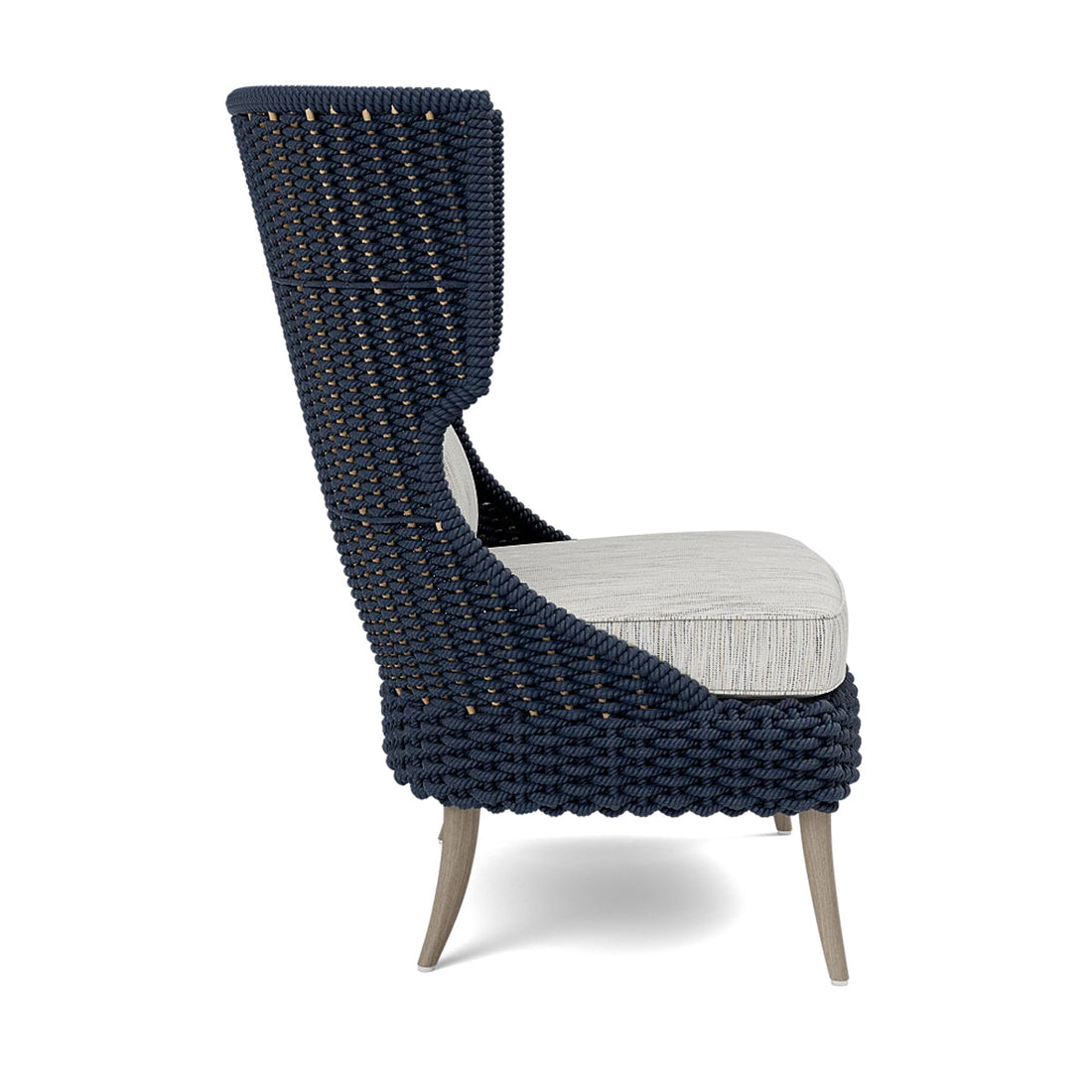 Made Goods Arla Wingback Outdoor Lounge Chair in Danube Fabric