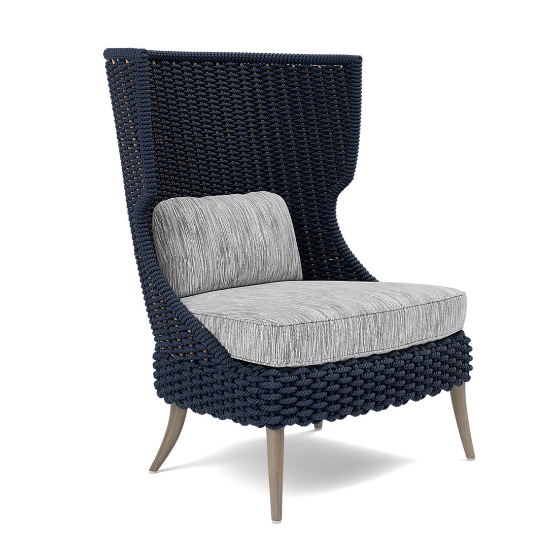 Made Goods Arla Wingback Outdoor Lounge Chair in Danube Fabric