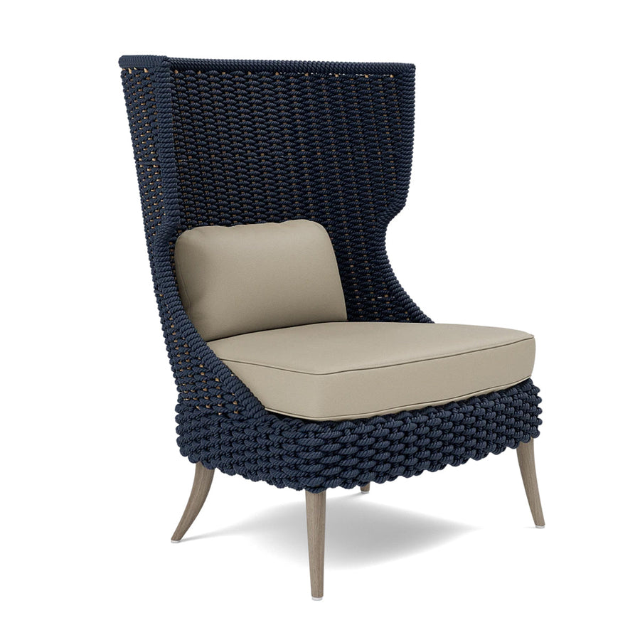 Made Goods Arla Wingback Outdoor Lounge Chair in Garonne Leather