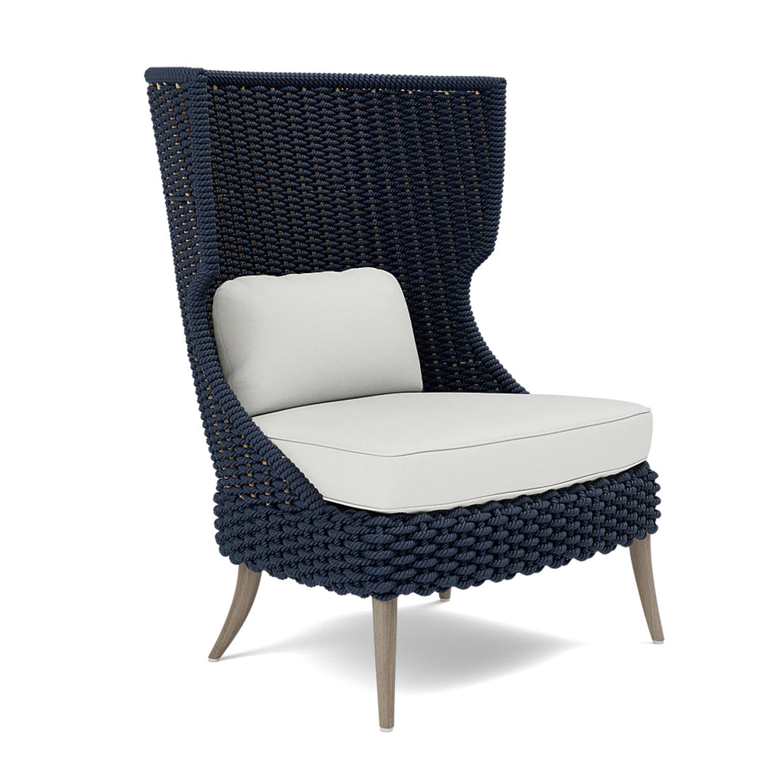 Made Goods Arla Wingback Outdoor Lounge Chair in Garonne Leather