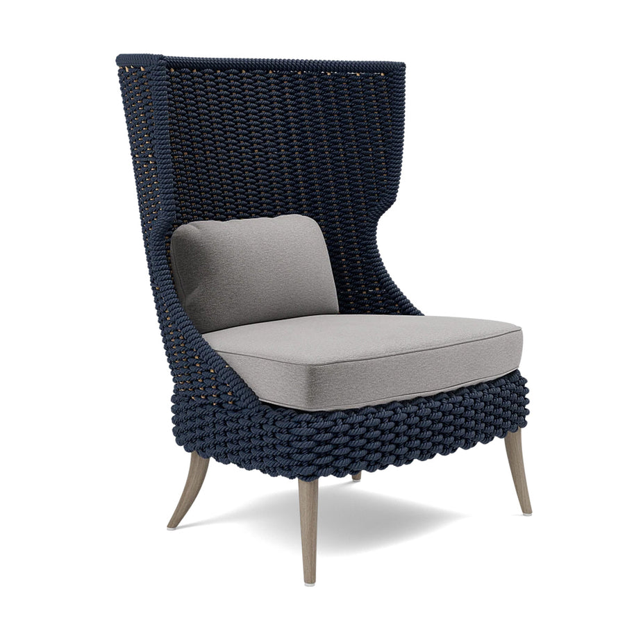 Made Goods Arla Wingback Outdoor Lounge Chair in Havel Velvet